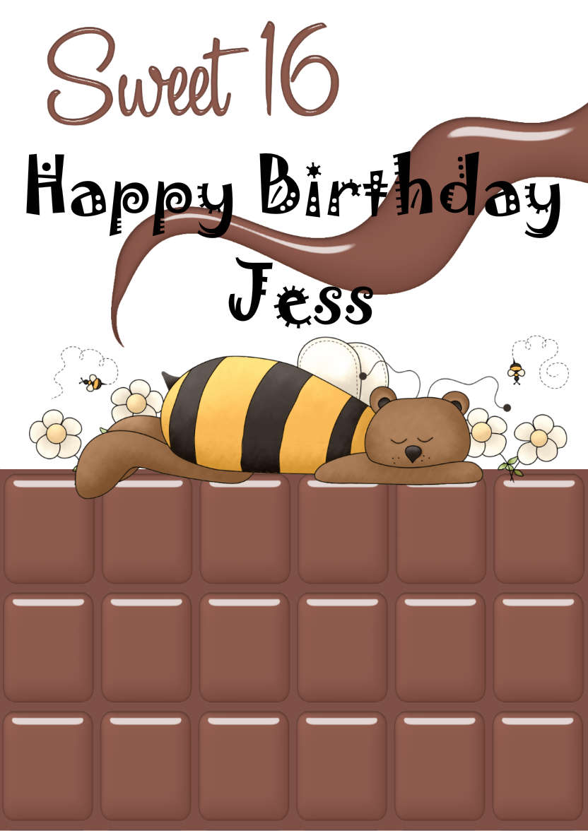 Sweet 16 - card made with Crafty Bob's Card Creator