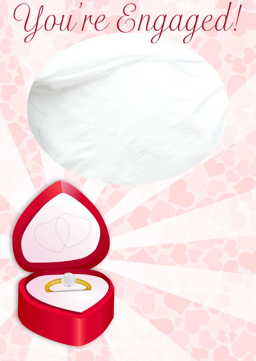 You're Engaged Photo Card - card made with Crafty Bob's Card Creator