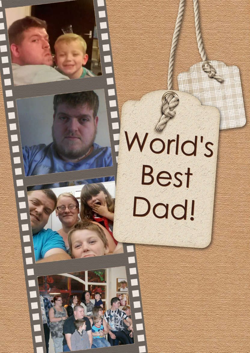 Rustic Film Strip Father's Day/birthday Card - card made with Crafty Bob's Card Creator
