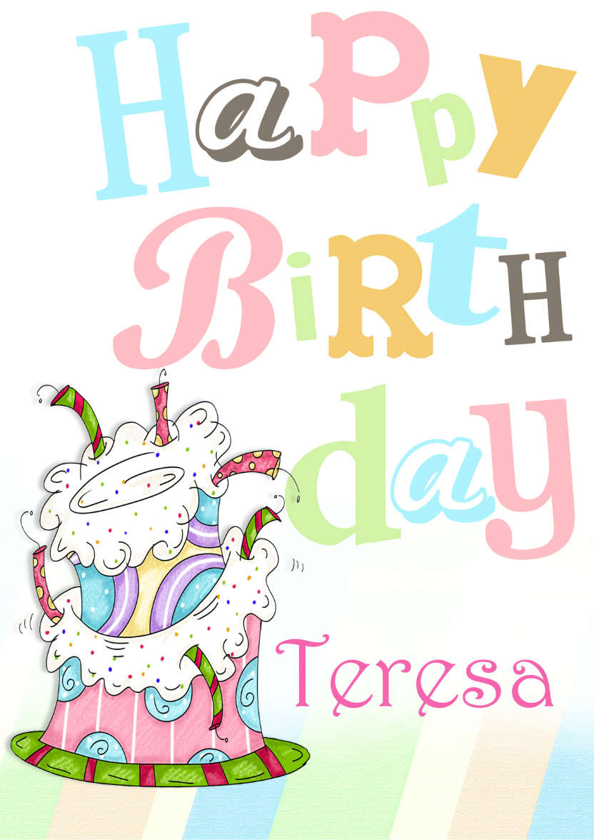 Funky Birthday Cake Card - card made with Crafty Bob's Card Creator