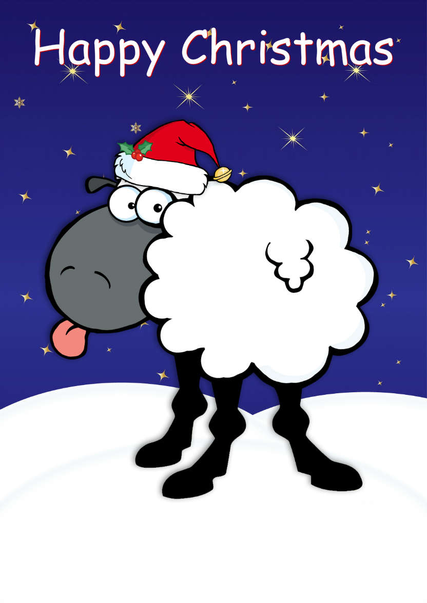 Christmas Sheep - card made with Crafty Bob's Card Creator