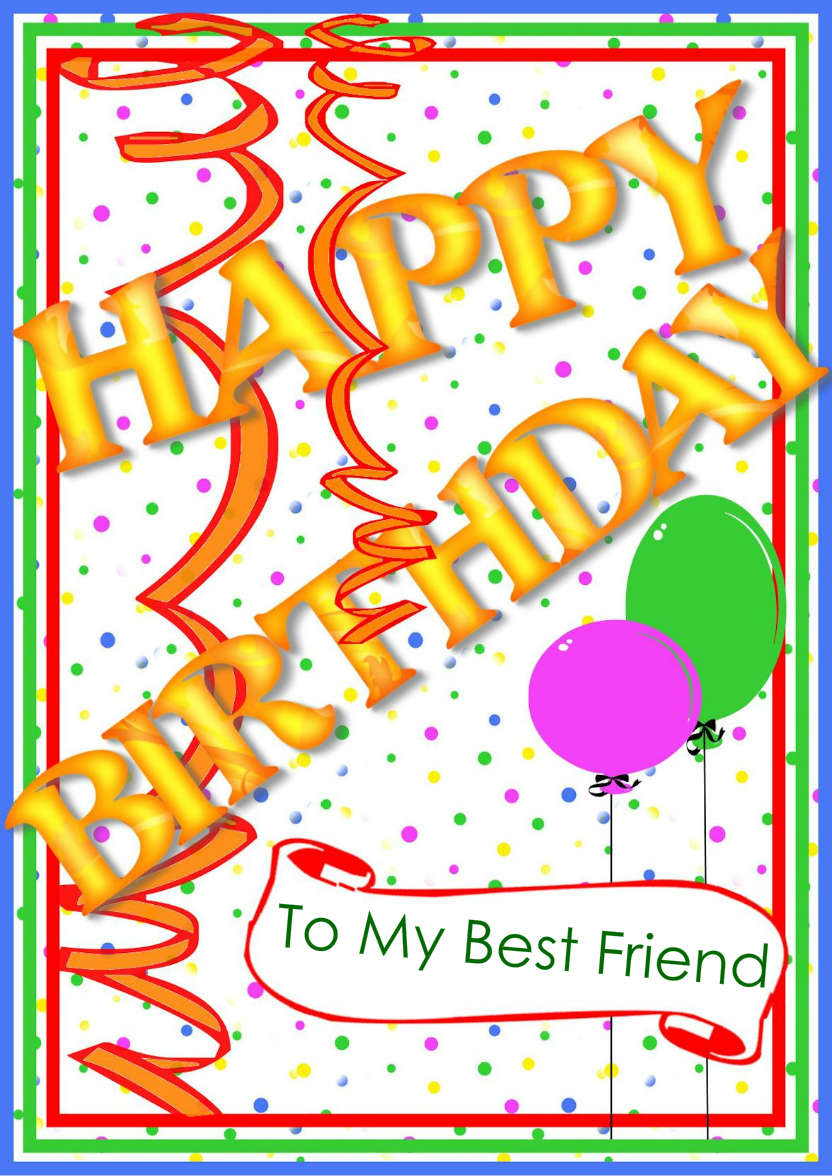 Happy Birthday Streamers - card made with Crafty Bob's Card Creator