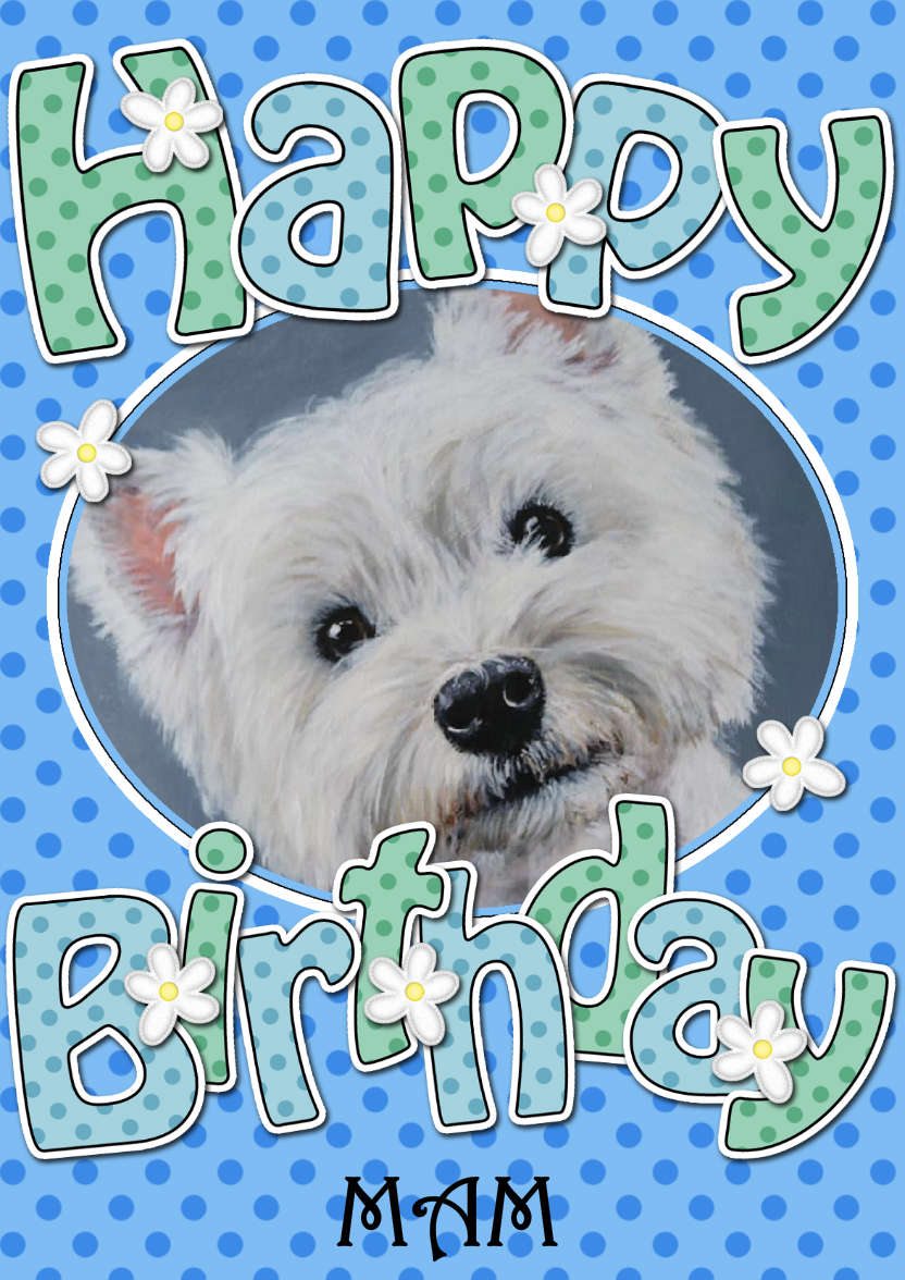Birthday Dots & Flowers Photo Upload Card - card made with Crafty Bob's Card Creator