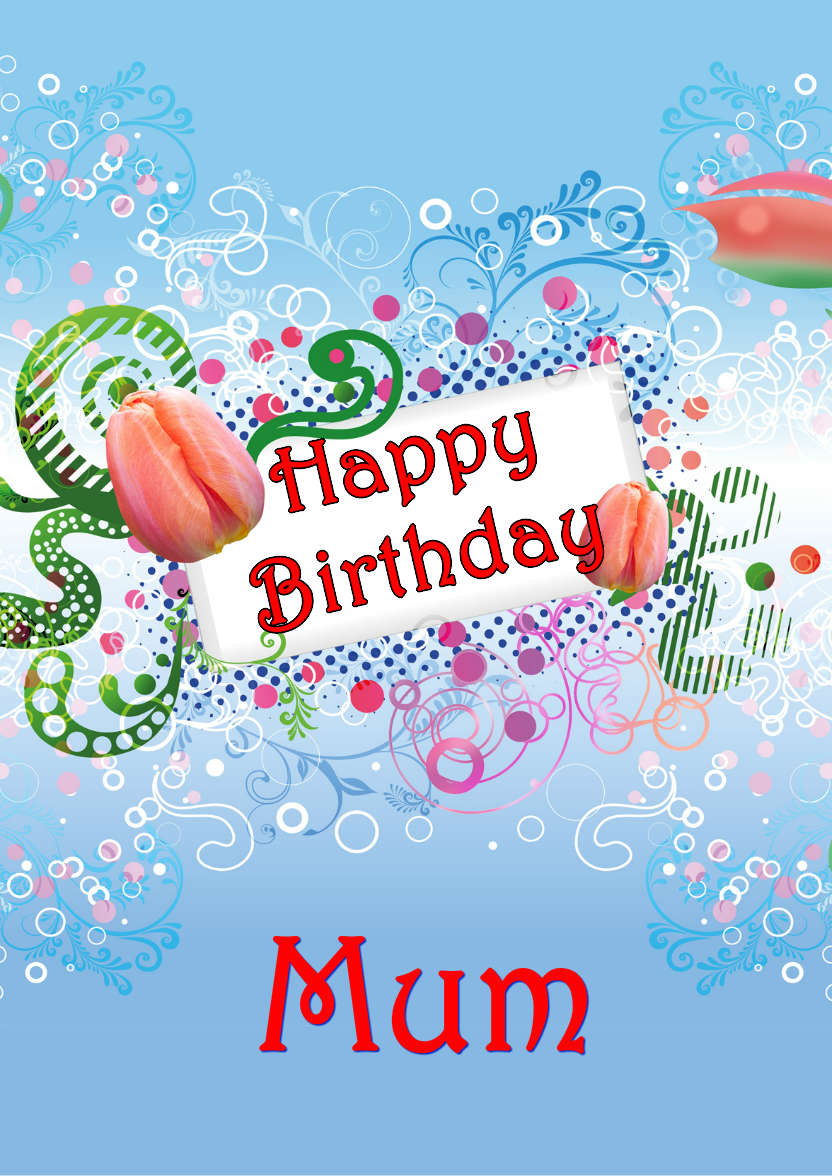 Tulip Arrangement - card made with Crafty Bob's Card Creator
