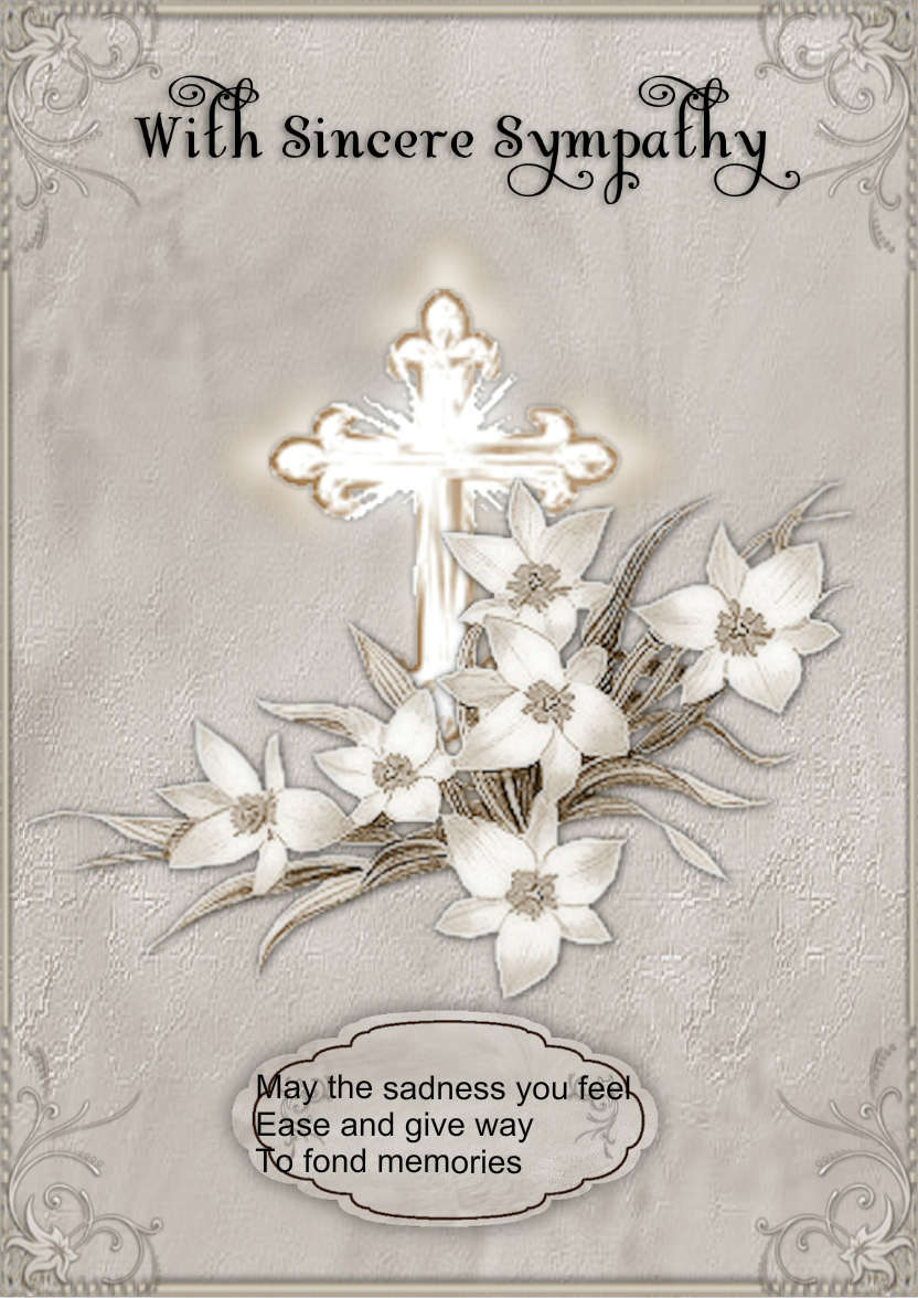 Cross and Floral Sympathy - card made with Crafty Bob's Card Creator