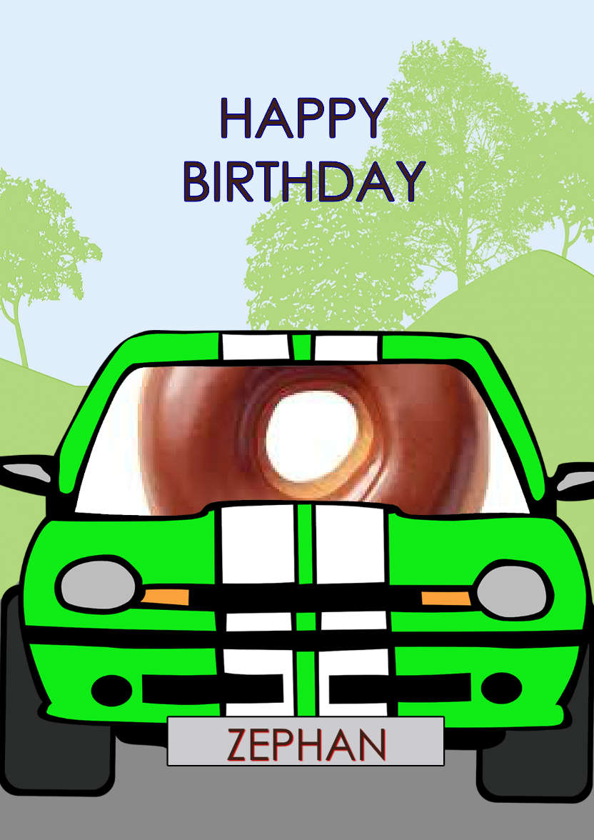 Boy Racer - card made with Crafty Bob's Card Creator