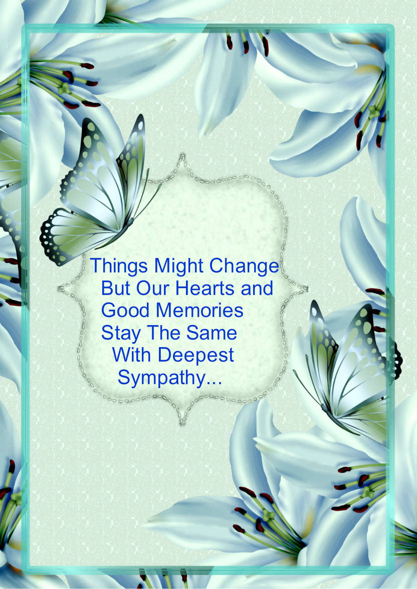 Sympathy Lilies - card made with Crafty Bob's Card Creator