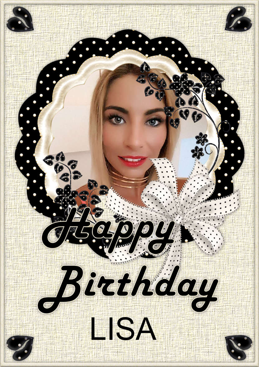 Creamy Black Birthday Dot's - card made with Crafty Bob's Card Creator