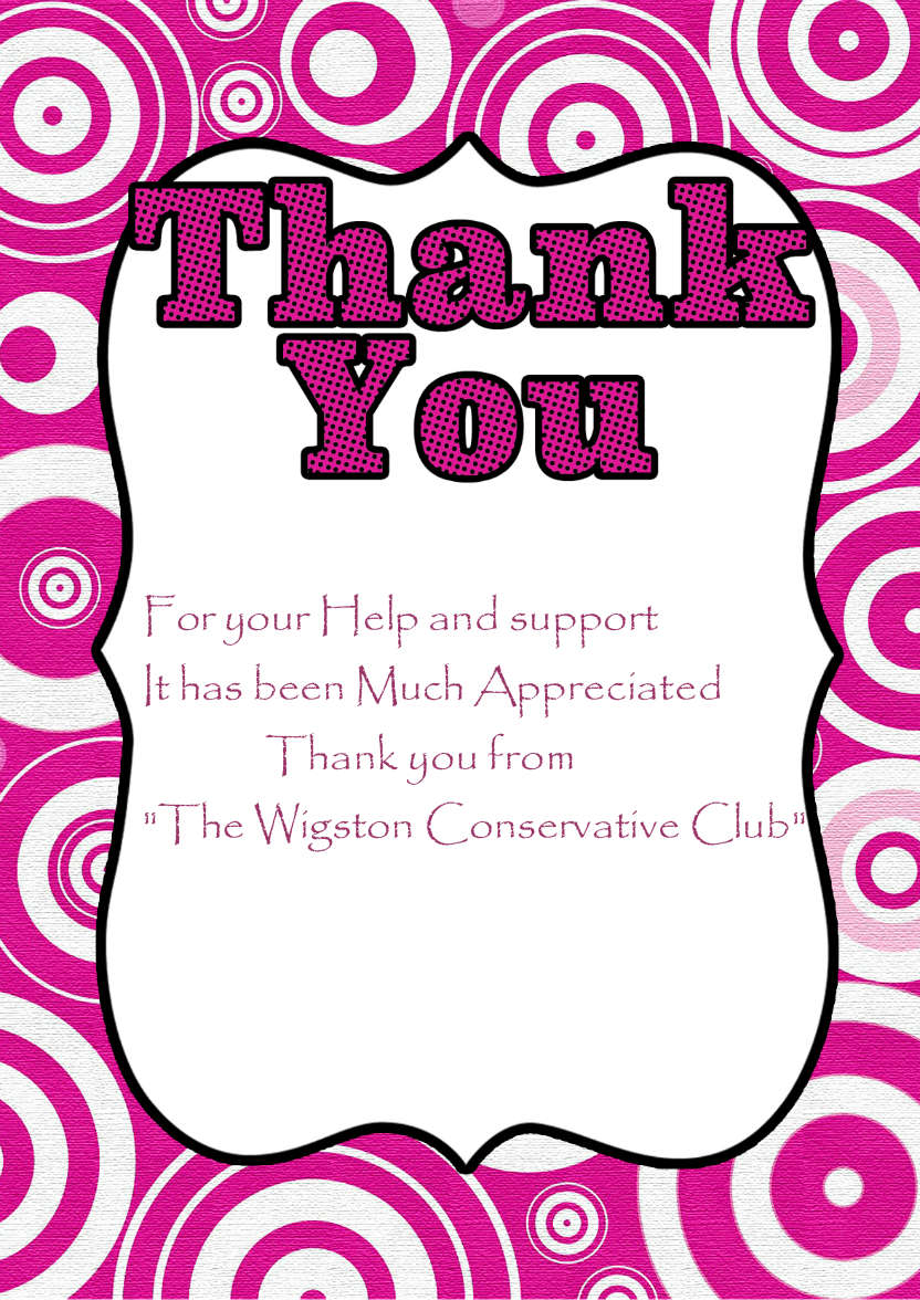 Retro Circles Thank You Card Front Pink - card made with Crafty Bob's Card Creator