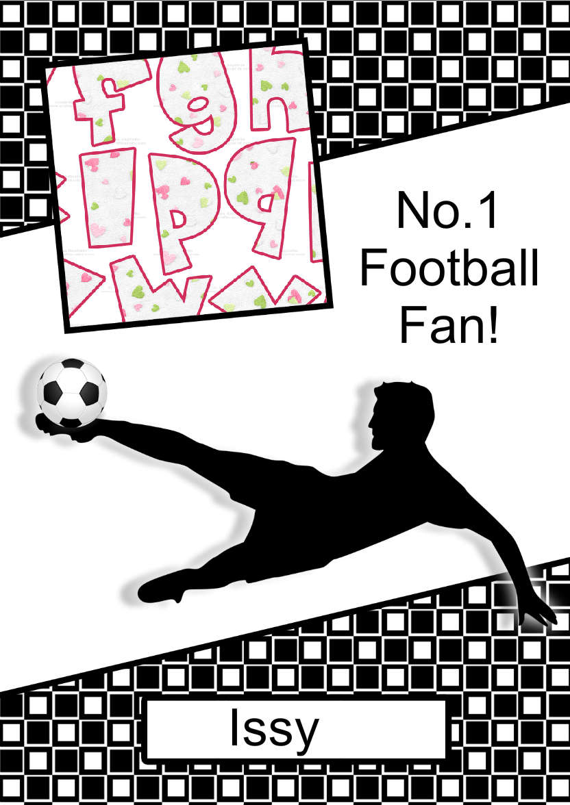 No.1 Football Fan Aperture Card - card made with Crafty Bob's Card Creator