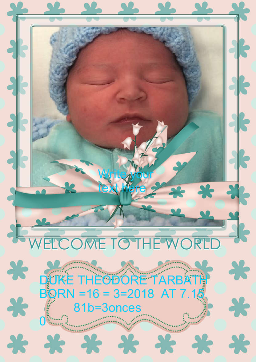 Modern Floral Frame Card - card made with Crafty Bob's Card Creator