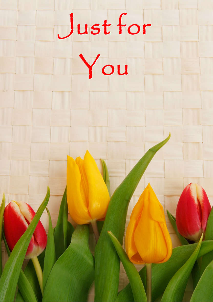 Godparents Day Tulip Border - card made with Crafty Bob's Card Creator