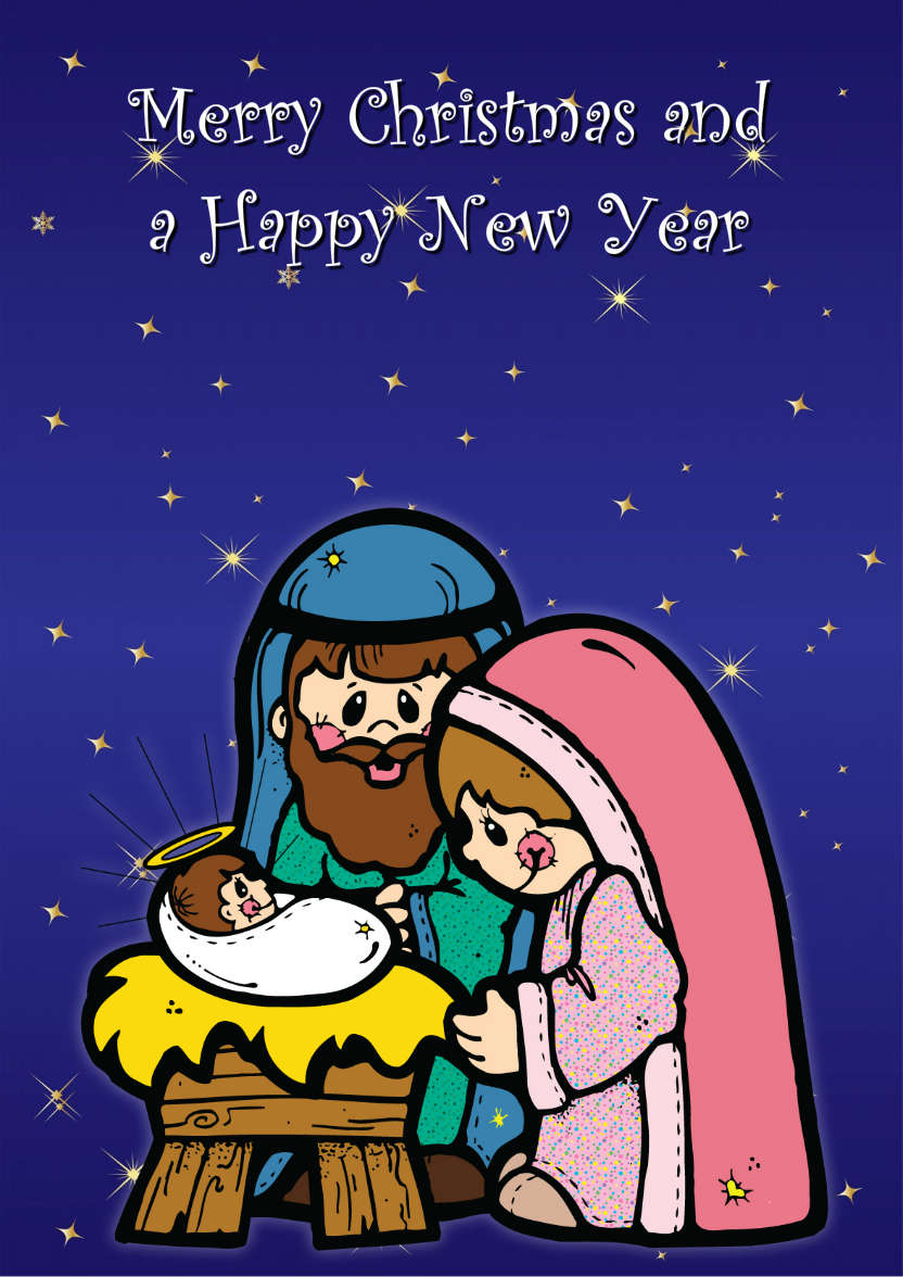Cute Nativity Scene - card made with Crafty Bob's Card Creator