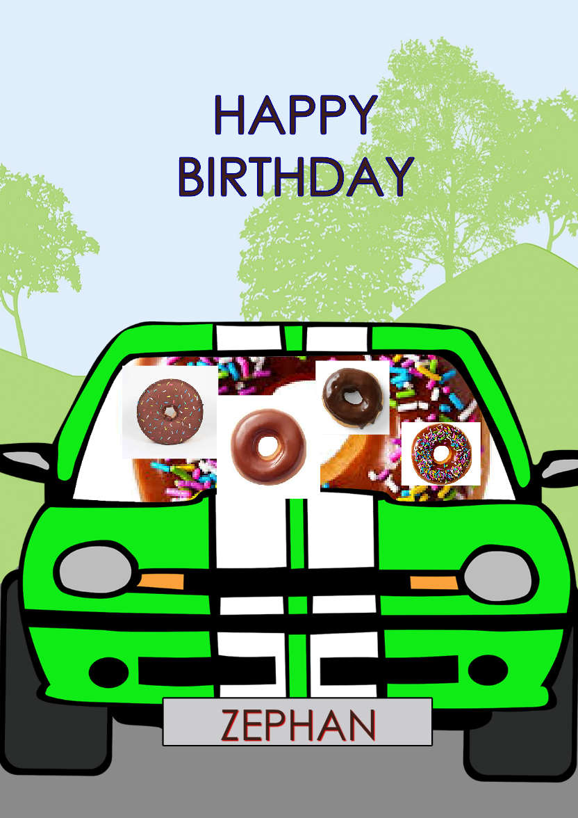 Boy Racer - card made with Crafty Bob's Card Creator