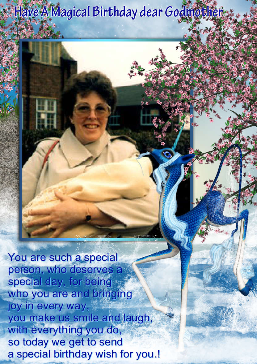Water Unicorn Fantasy Custom Photo Card - card made with Crafty Bob's Card Creator