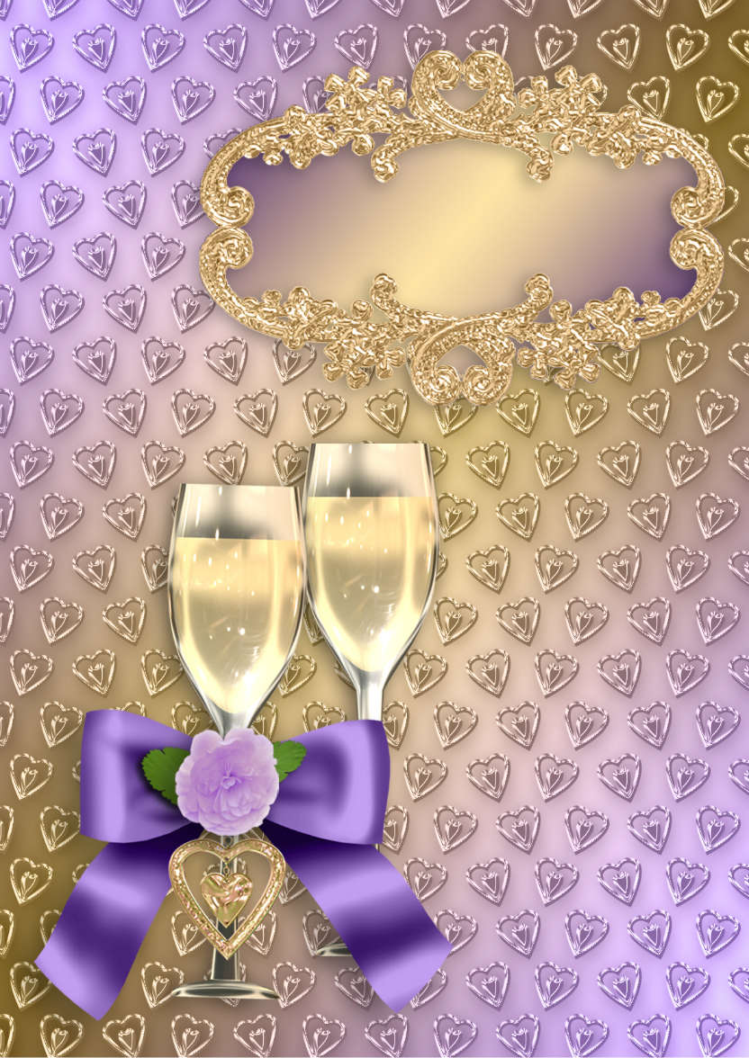 Champagne Romance - card made with Crafty Bob's Card Creator