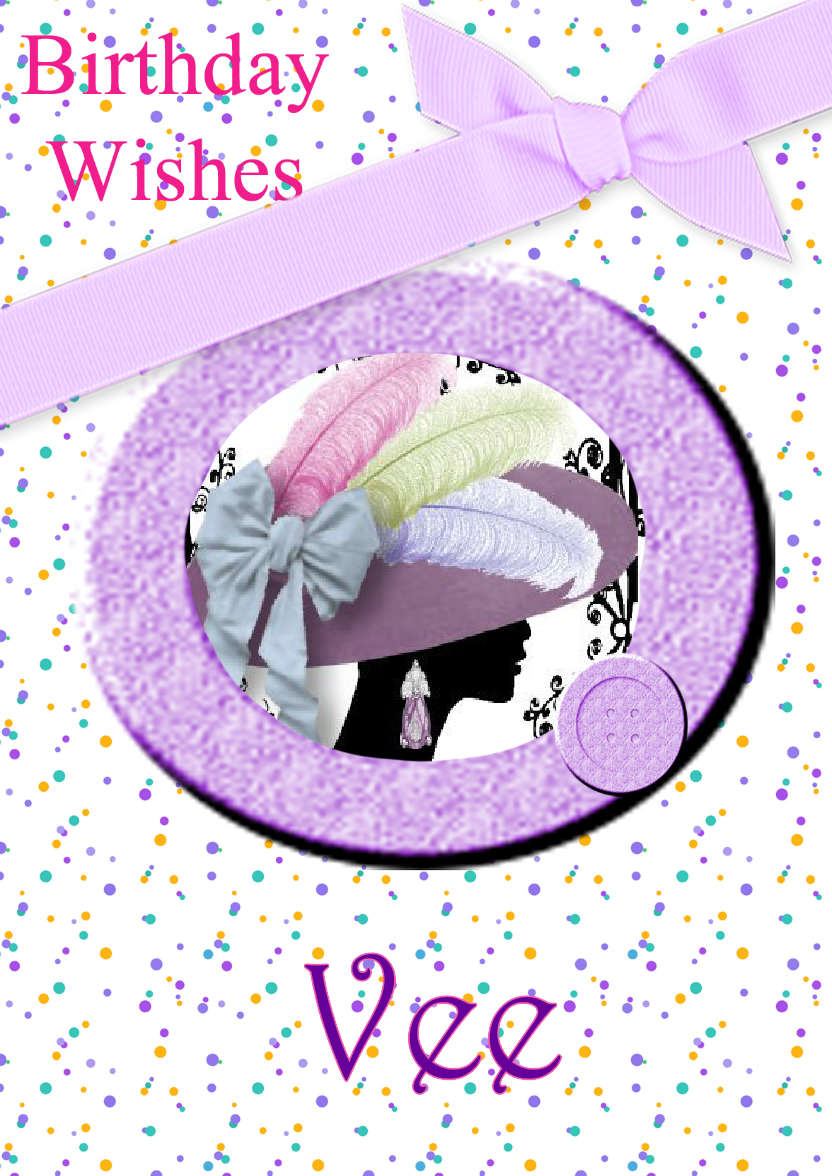 Pretty Birthday Wishes - card made with Crafty Bob's Card Creator
