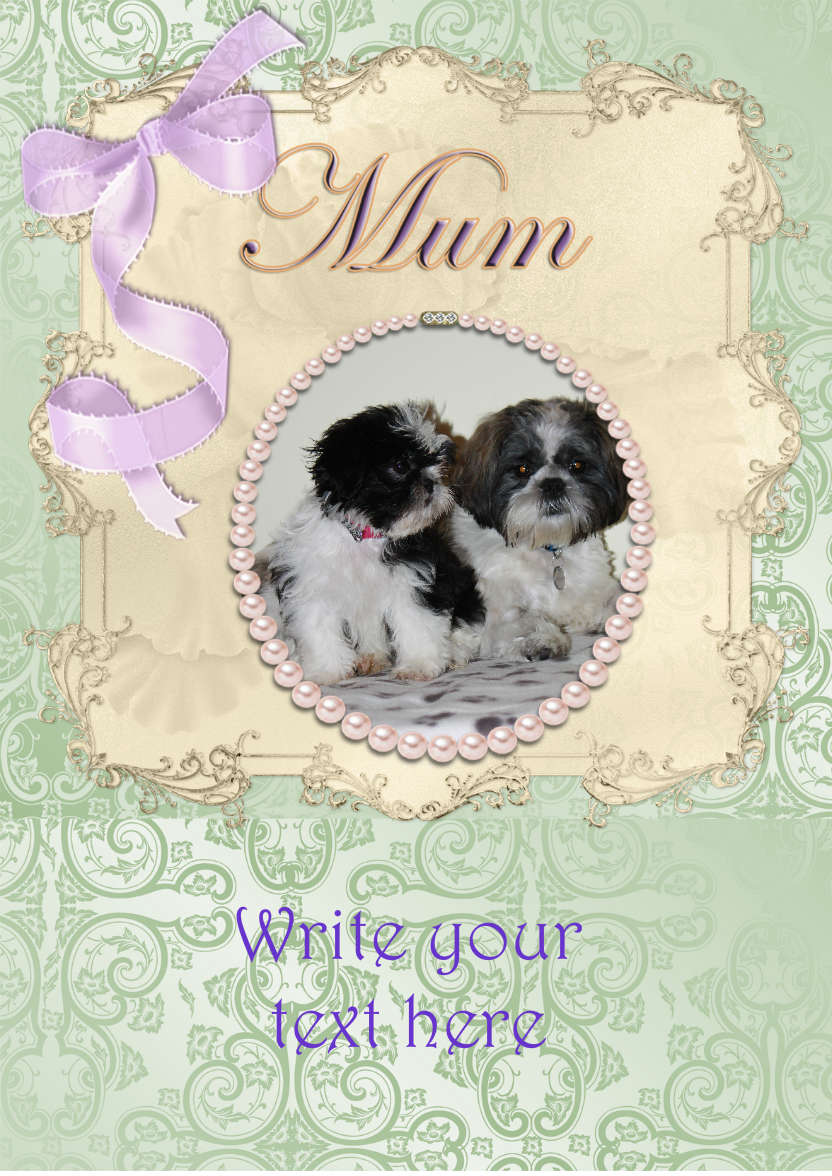 Lovely Design for Mum - card made with Crafty Bob's Card Creator