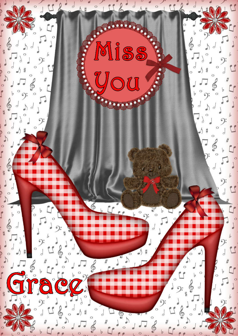 Stepping Out in Red Shoes - card made with Crafty Bob's Card Creator