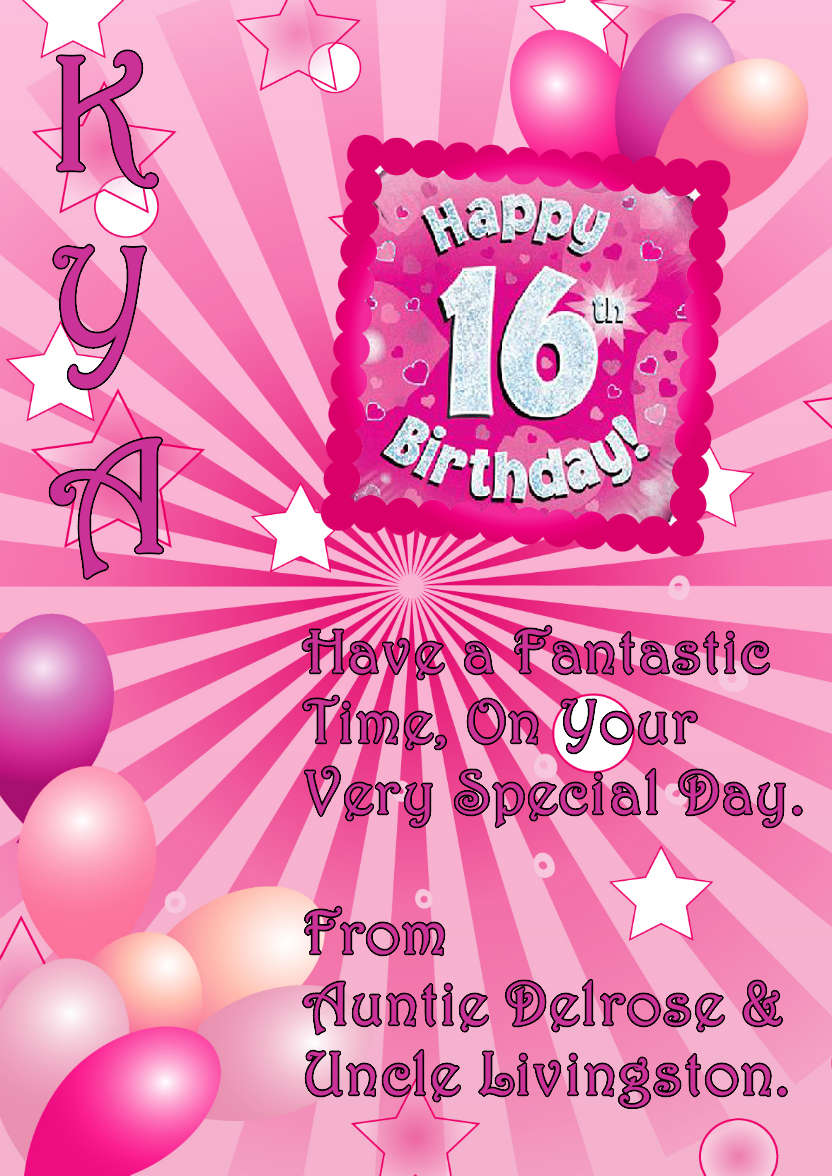 Birthday Balloons Aperture Card Front Pink - card made with Crafty Bob's Card Creator