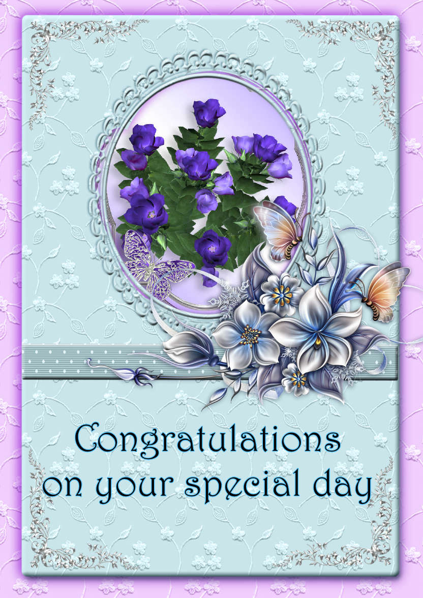 Lacy and Floral Design for Many Occasions #5 - card made with Crafty Bob's Card Creator
