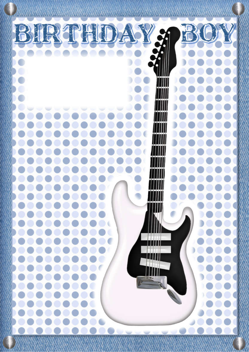 Guitar Fan - card made with Crafty Bob's Card Creator