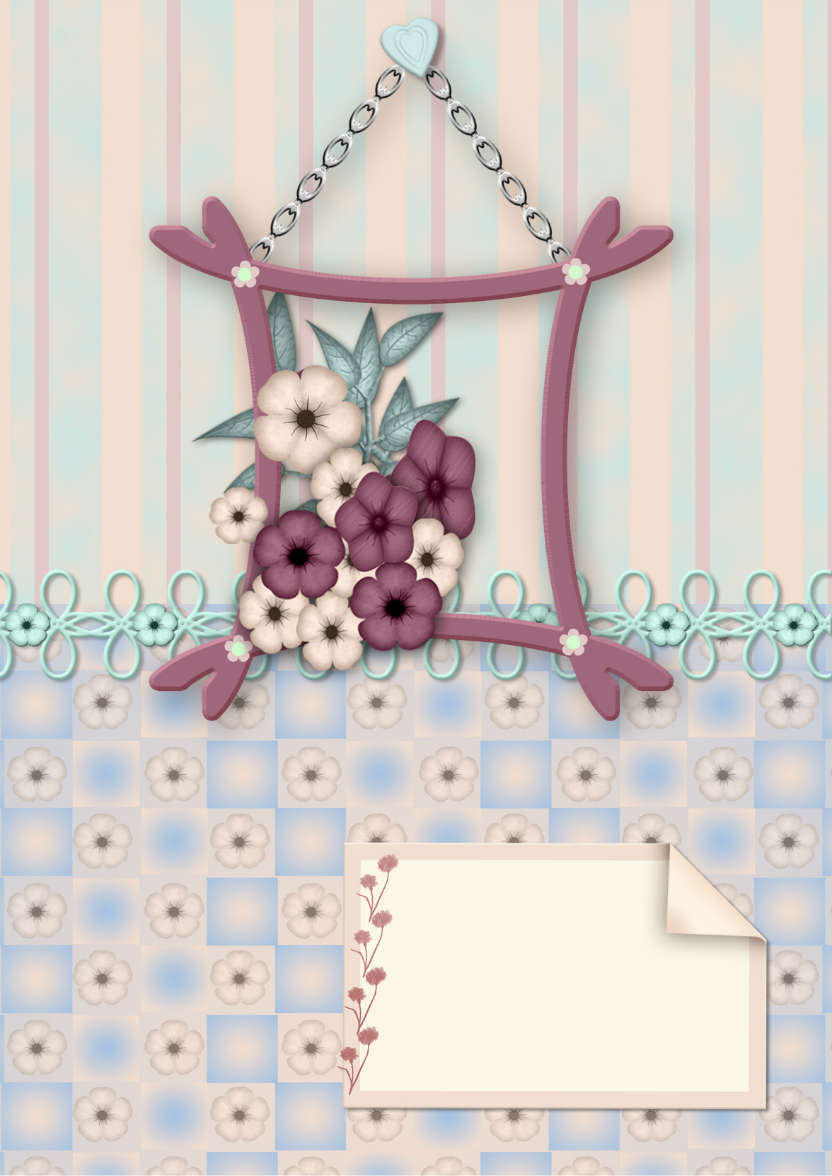 Framed Flowers - card made with Crafty Bob's Card Creator