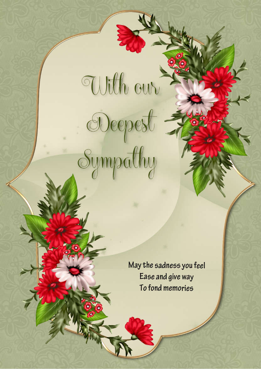 With Our Deepest Sympathy - card made with Crafty Bob's Card Creator