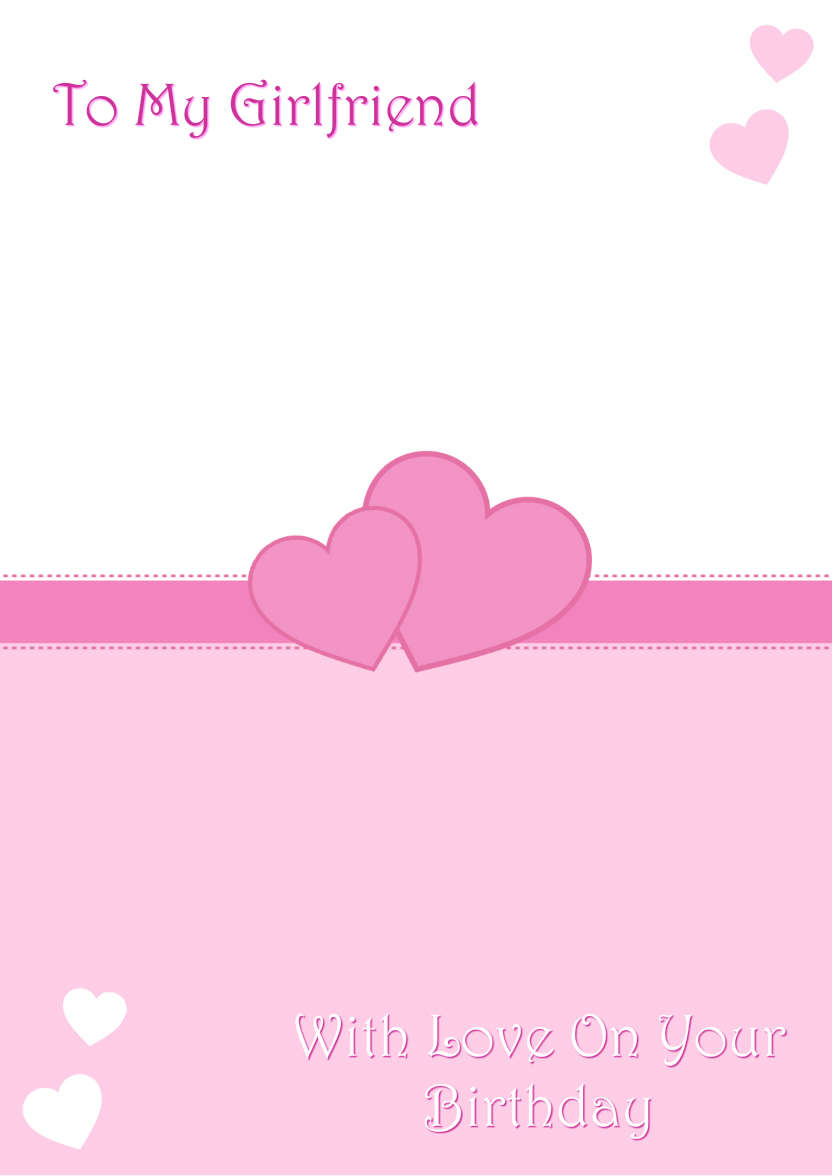 Pink Hearts Romantic Card Front - card made with Crafty Bob's Card Creator