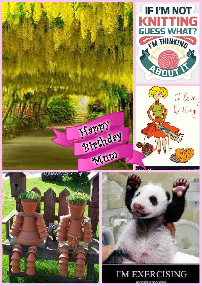 Multi-photo Card with Banner Pink - card made with Crafty Bob's Card Creator