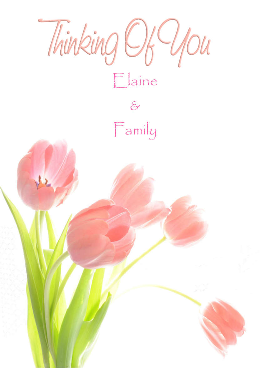 Thinking of You Tulips - card made with Crafty Bob's Card Creator