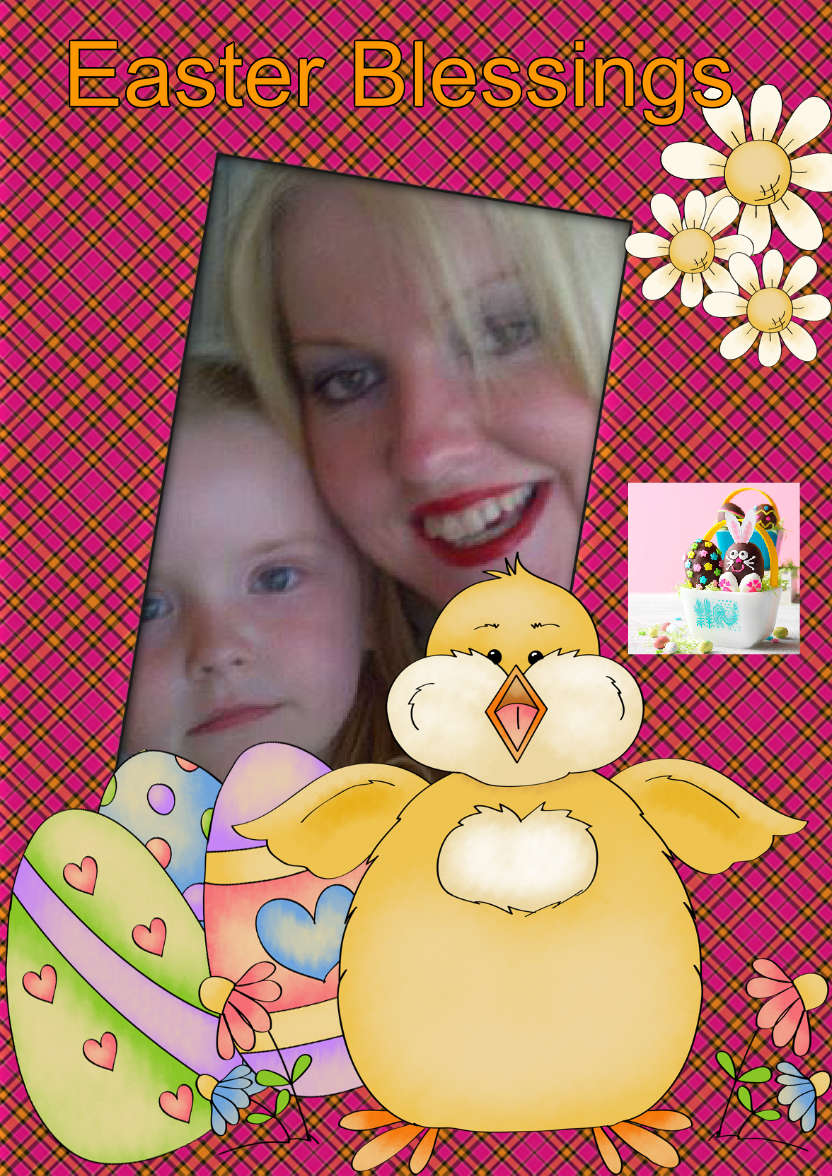 Easter Blessings - card made with Crafty Bob's Card Creator