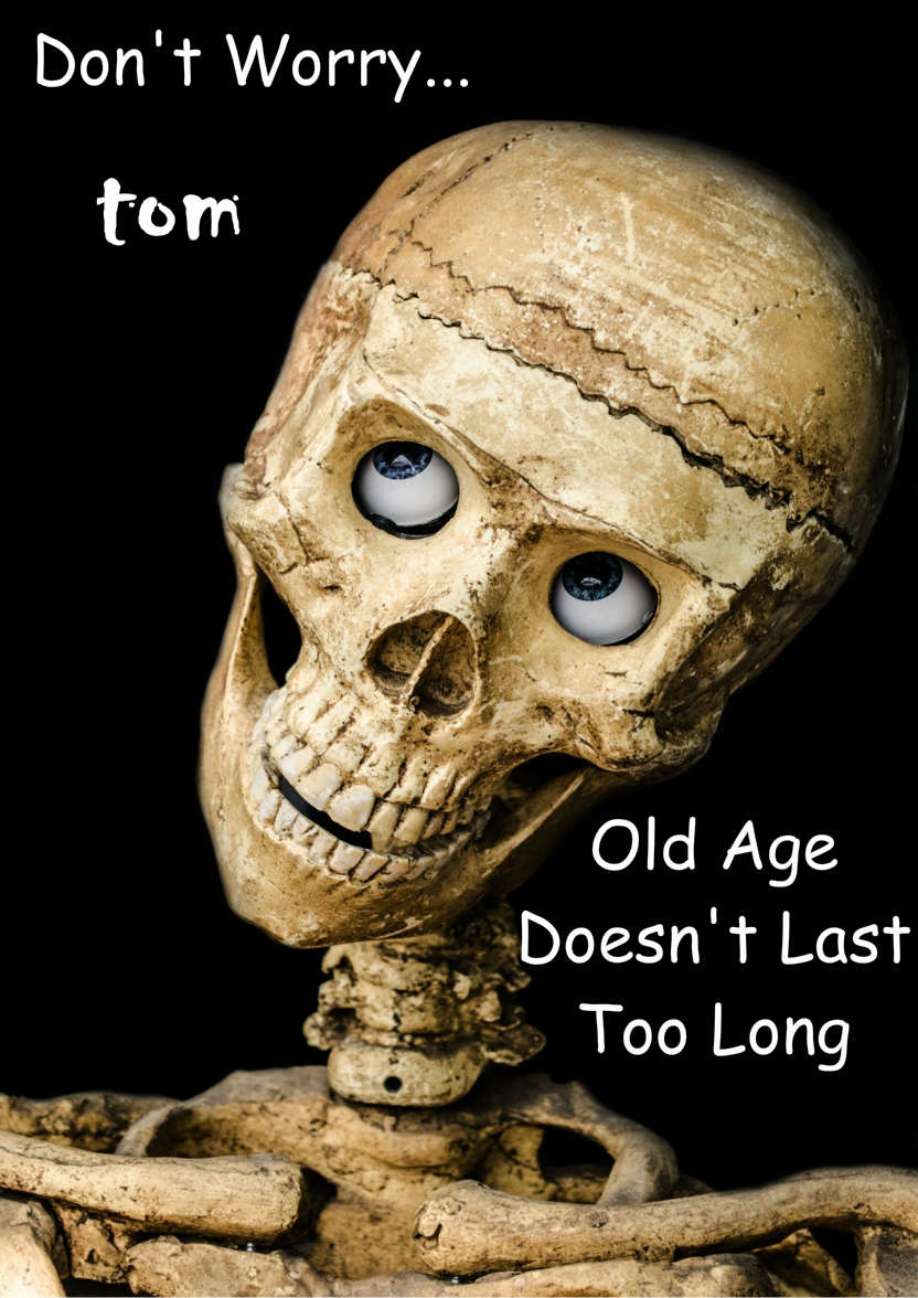 Old Age Humorous Card Front - card made with Crafty Bob's Card Creator