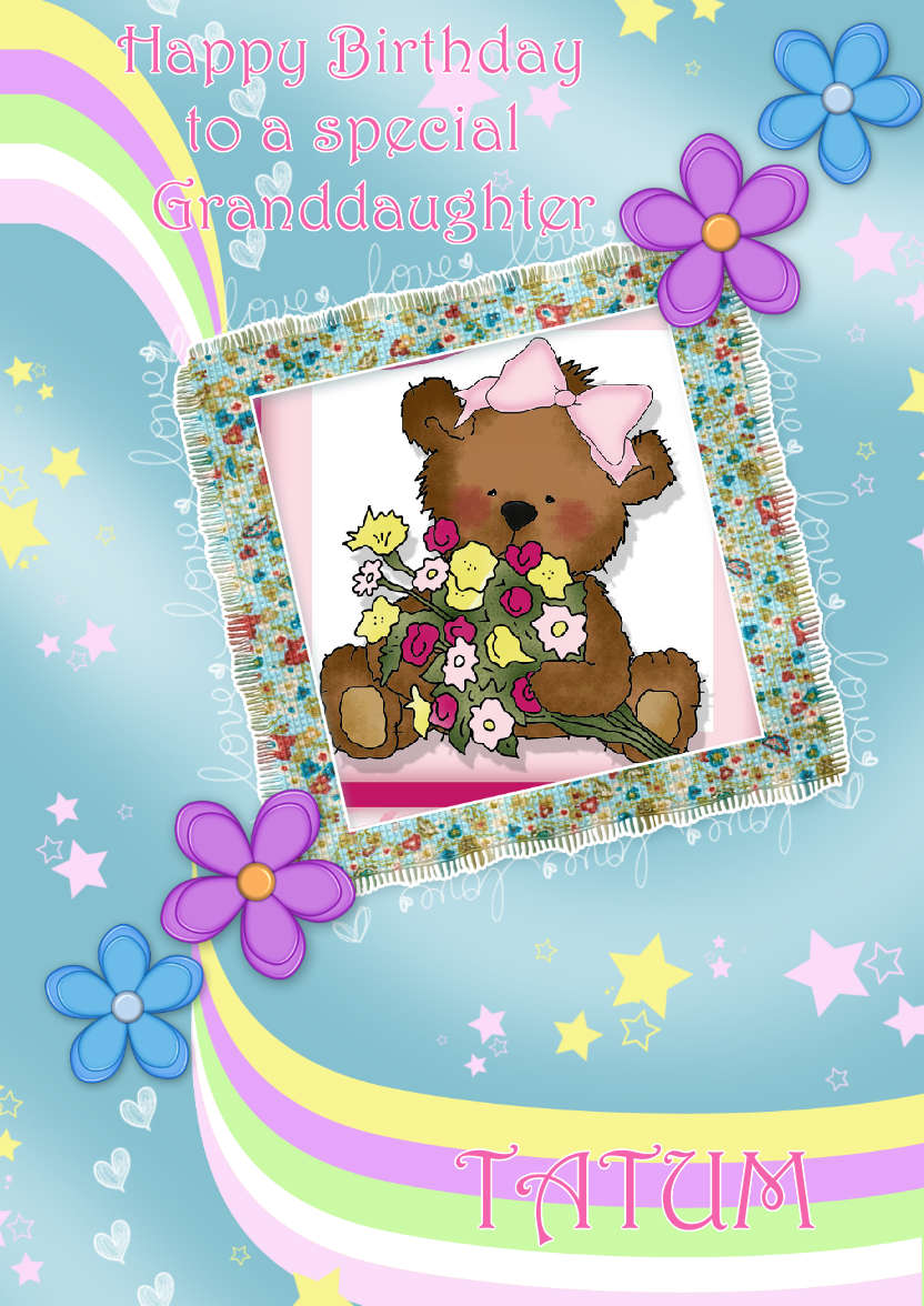 Pretty Flower Frame - card made with Crafty Bob's Card Creator