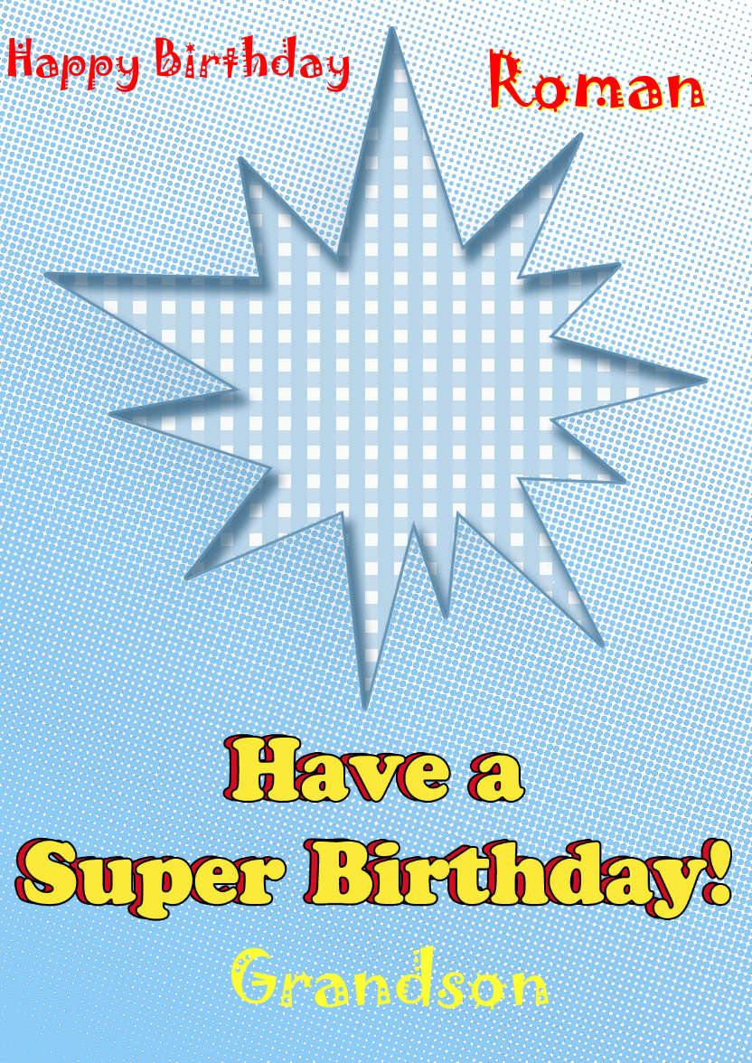 Super Birthday Photo Card - card made with Crafty Bob's Card Creator