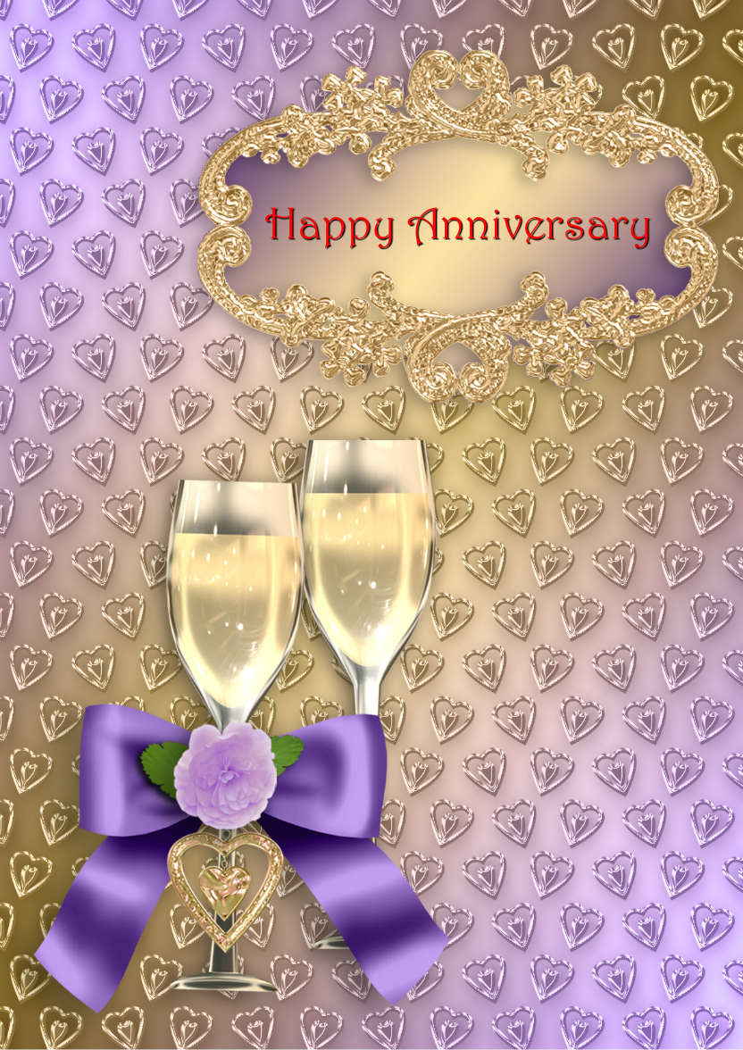 Champagne Romance - card made with Crafty Bob's Card Creator