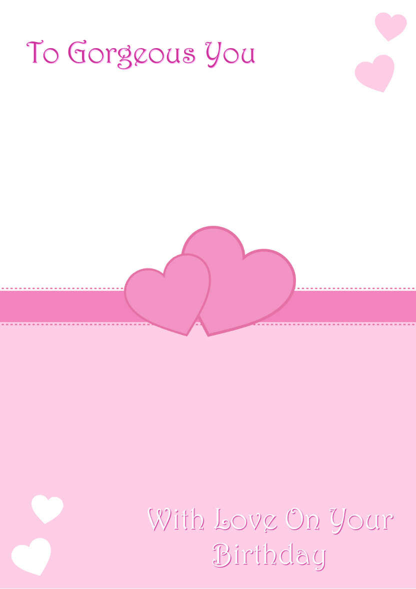Pink Hearts Romantic Card Front - card made with Crafty Bob's Card Creator