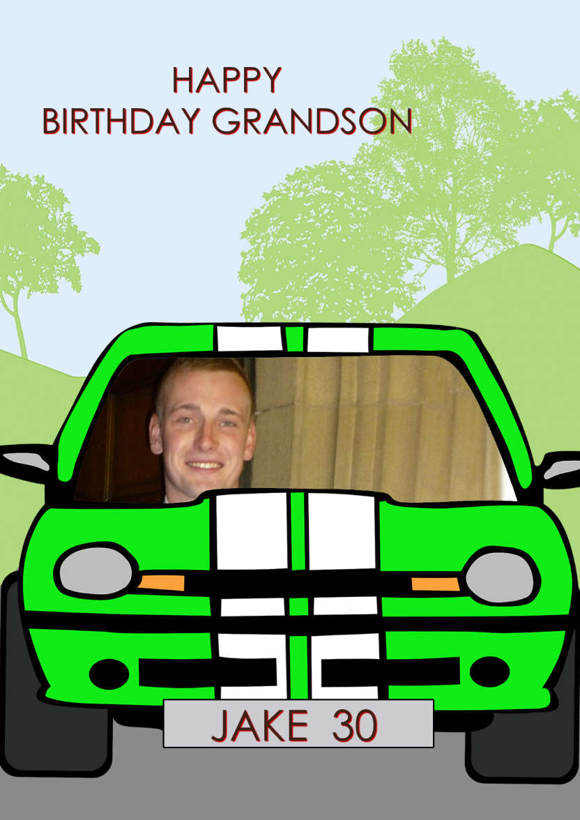 Boy Racer - card made with Crafty Bob's Card Creator