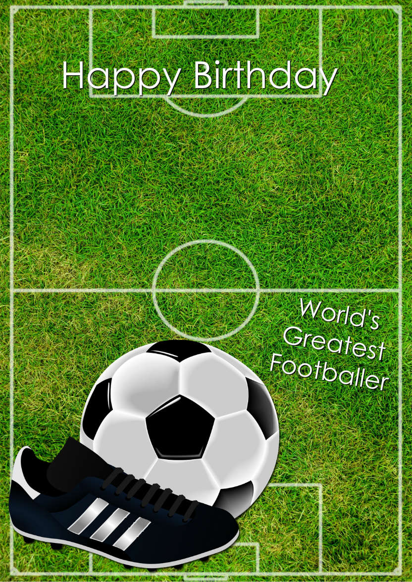 Football Pitch Card - card made with Crafty Bob's Card Creator