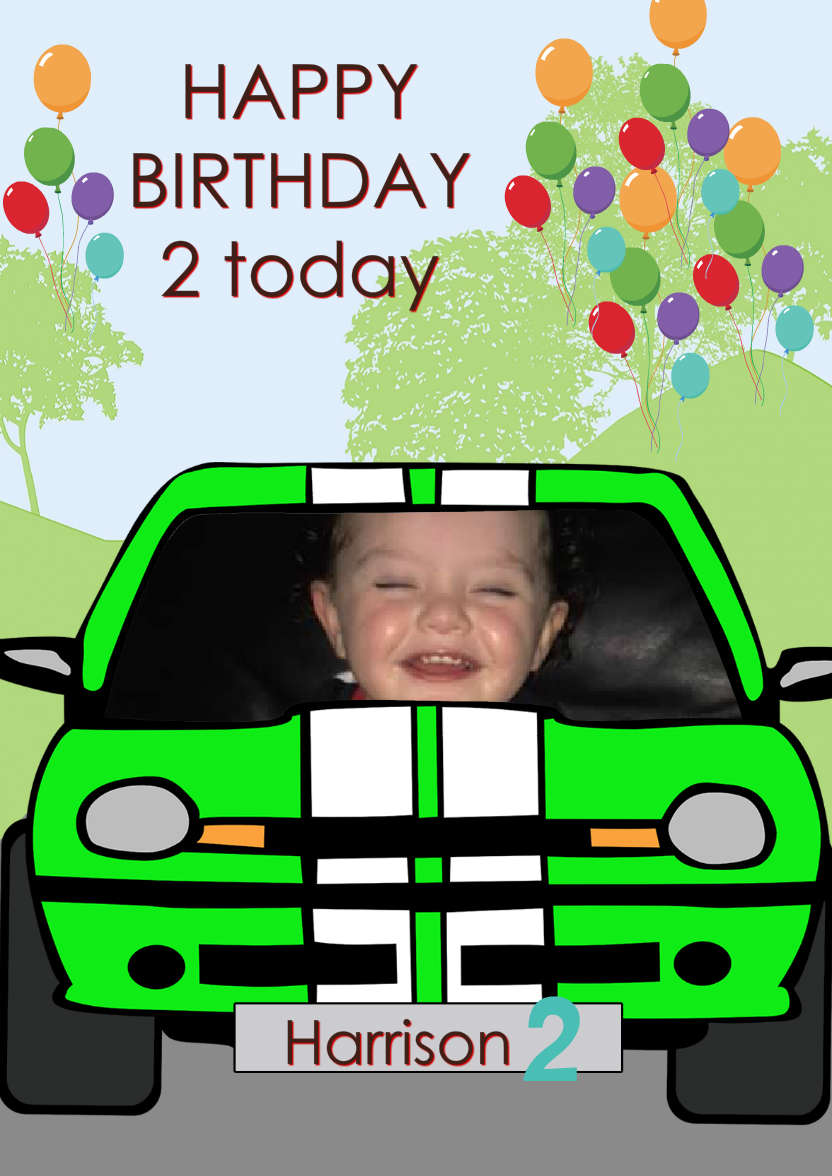 Boy Racer - card made with Crafty Bob's Card Creator