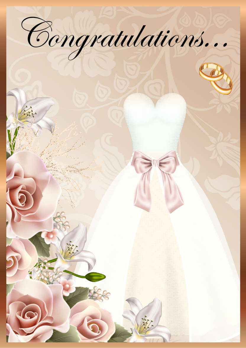 Wedding Day - card made with Crafty Bob's Card Creator