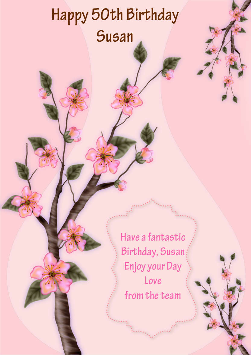 Apple Blossom - card made with Crafty Bob's Card Creator