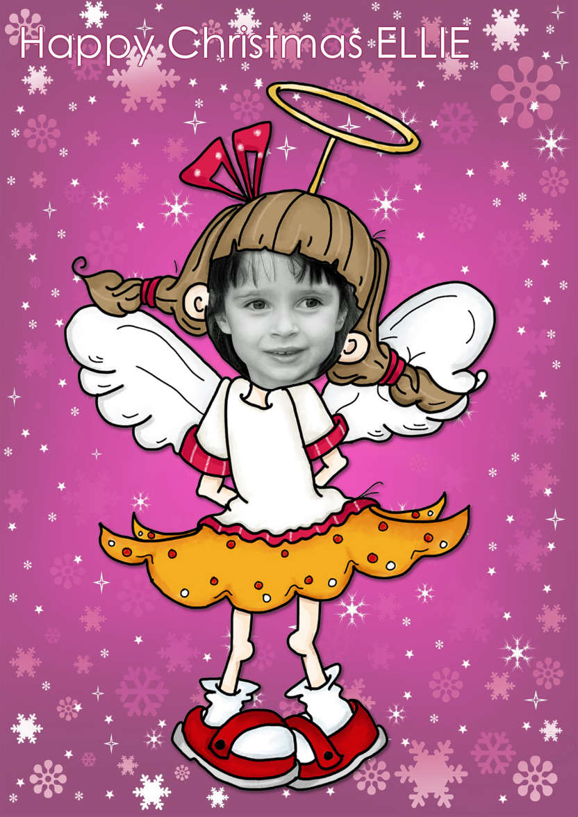 Christmas Angel - card made with Crafty Bob's Card Creator