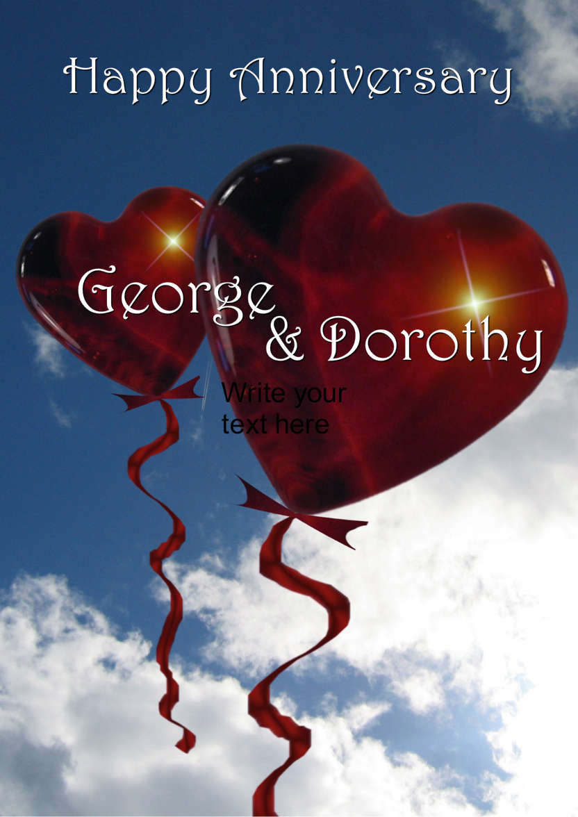 Love Balloons - card made with Crafty Bob's Card Creator