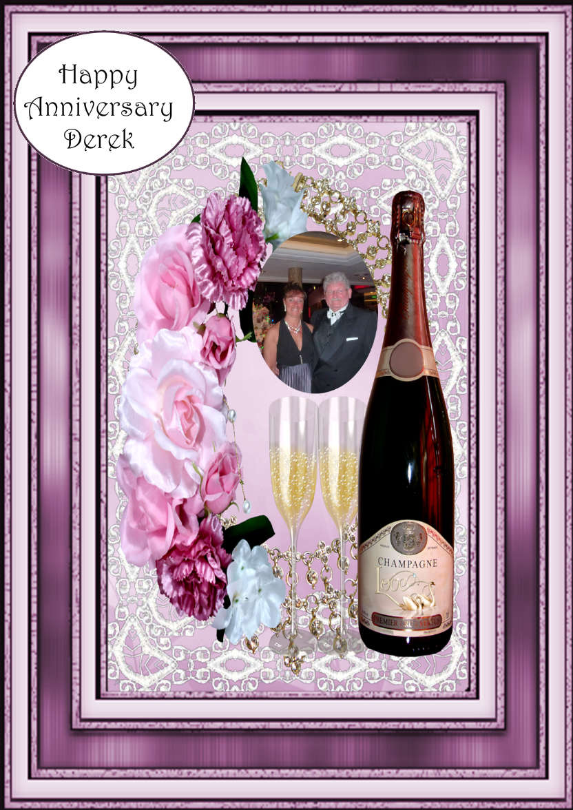 Wedding or Anniversary - card made with Crafty Bob's Card Creator