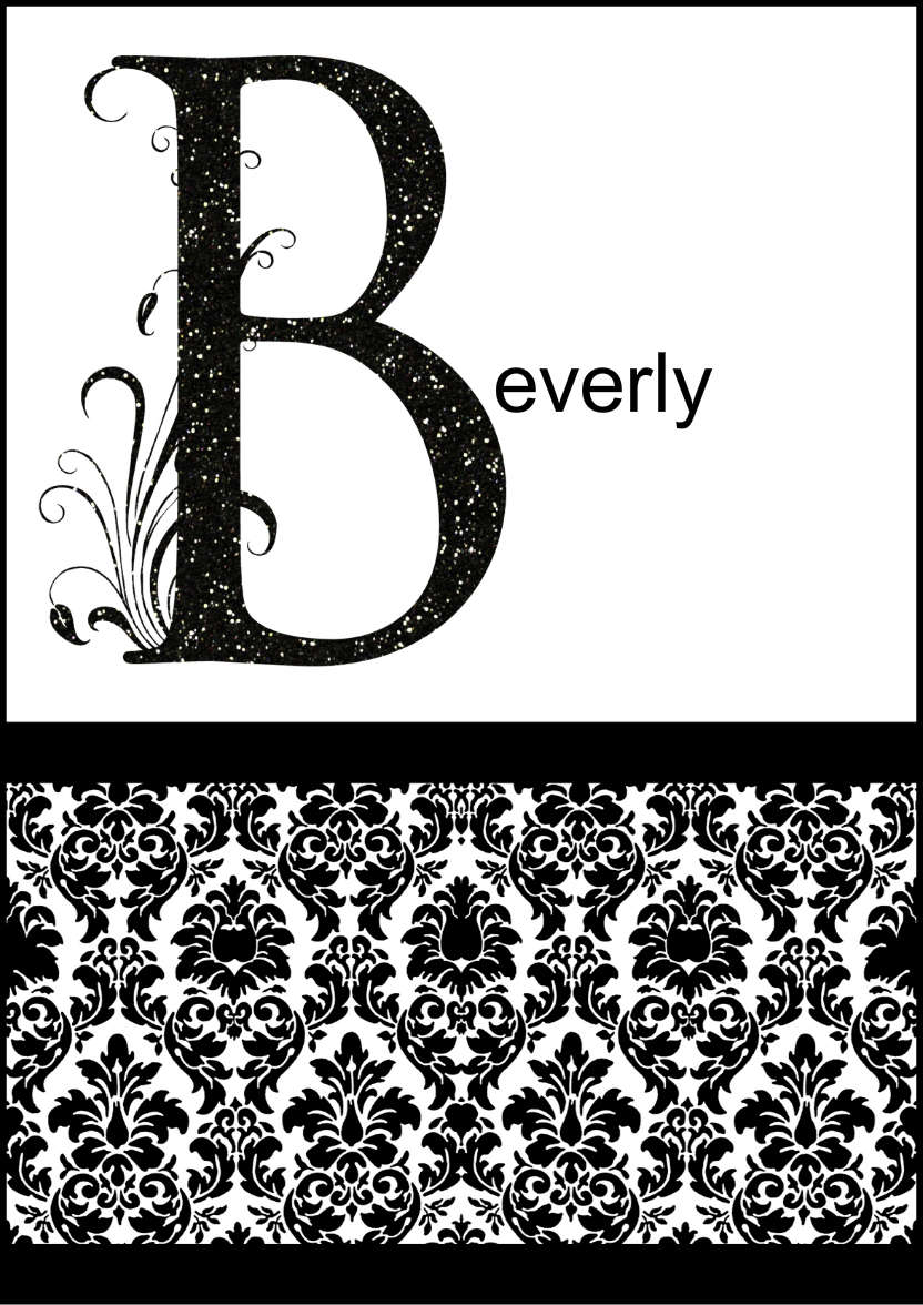 Damask Monogram Letter B Card - card made with Crafty Bob's Card Creator