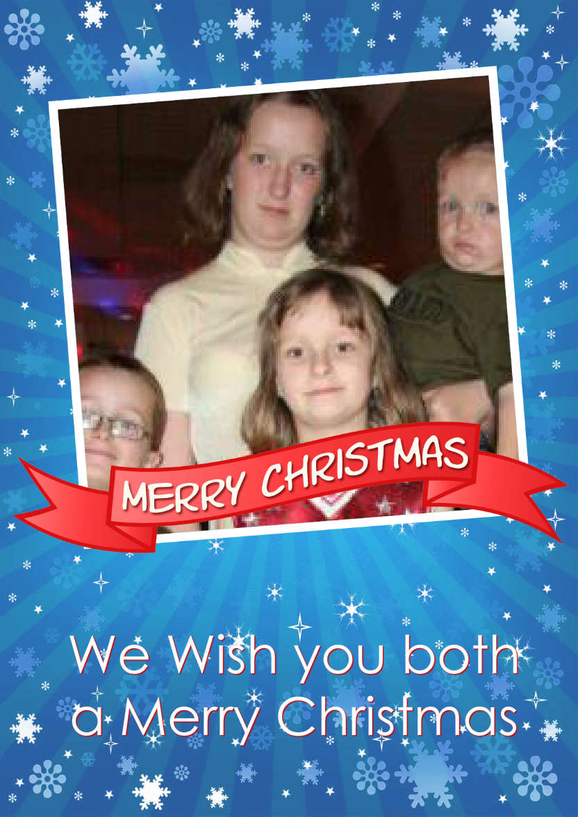 Christmas Family Photo Card - card made with Crafty Bob's Card Creator