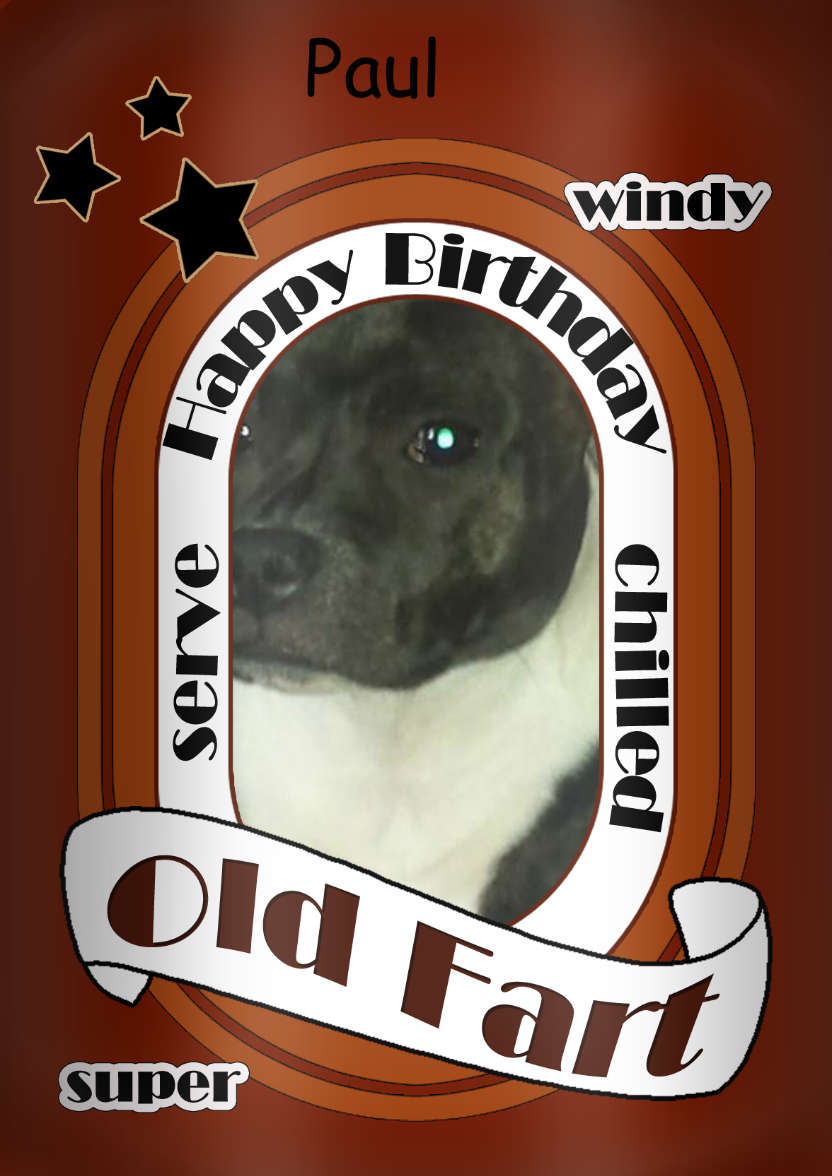 Old Fart Beer Can Birthday Photo Upload Card - card made with Crafty Bob's Card Creator