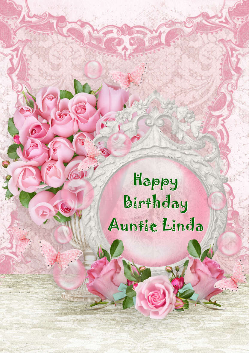 Lace and Roses Card Front - card made with Crafty Bob's Card Creator