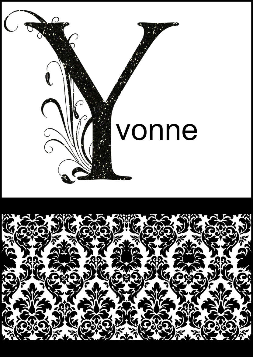 Damask Monogram Letter Y Card - card made with Crafty Bob's Card Creator